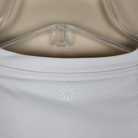 Athleta Size XXS Sunlover UPF Tulip Back Tee Stretch Shorts Sleeve White - Picture 8 of 12